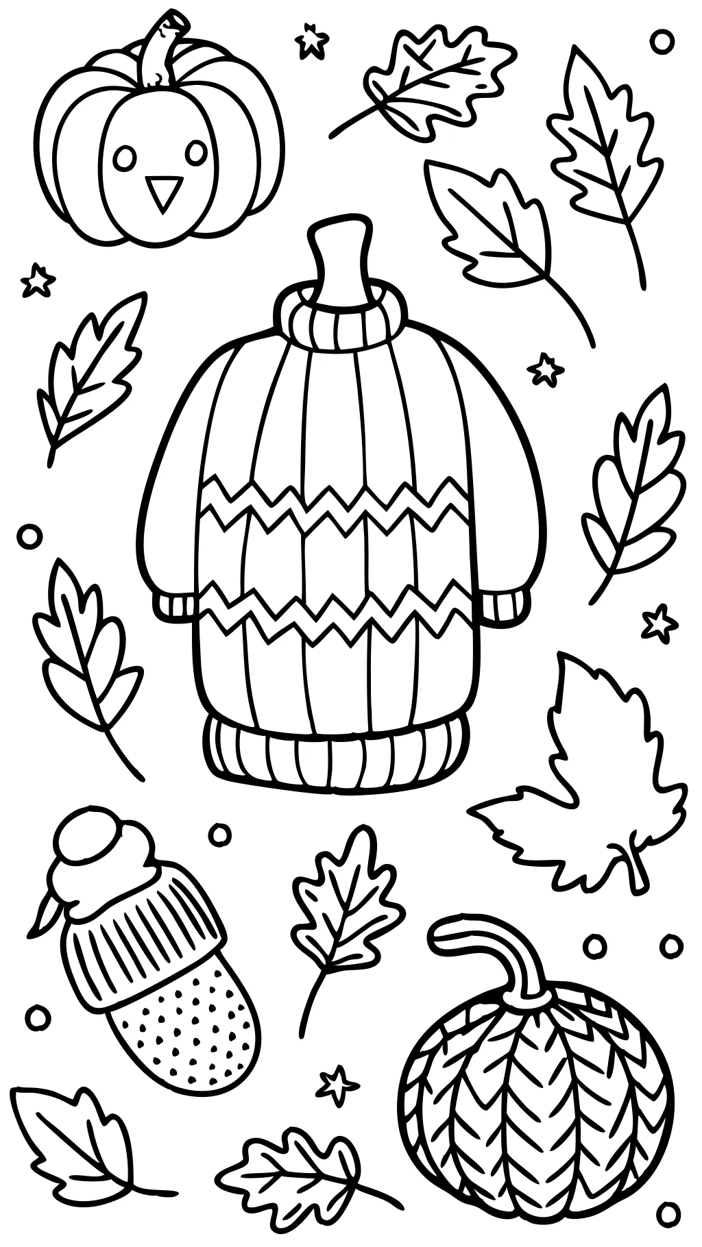 aesthetic fall coloring pages